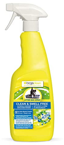 Bogaclean Clean & Smell Free Litter Box Spray désodorisant à l'urine de Chat, idéal pour Les bacs à litière et Accessoires, neutralisateur d'odeurs microbiologique et nettoyant enzymatique 500 ML