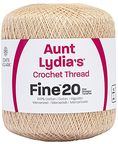 Red Heart Fine Crochet Thread, 20, Natural