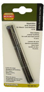 Proxxon 28741 Lame da traforo standard a taglio fine con pernetto trasversale - Dentatura grossolana