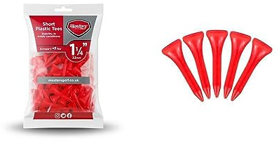 Masters Golf Plastic Tees 1 1/4 Red 50 Pack, K-REY-GFA137