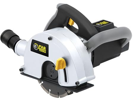 Fartools Rainureuse 1700W, 2 disques diamant béton Ø150mm, vitesse de 4000tr/min, 3 largeurs possibles 14/19/29mm, profondeur max 40mm, mallette