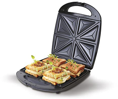 ADLER Camry XL Sandwichmaker, 1500 W Leistung, 8 Dreiecksandwiches