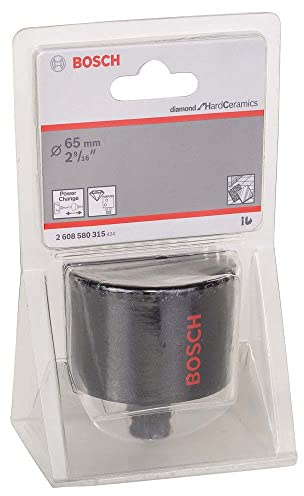 Bosch Professional 1x Diamant-Lochsäge Diamond for Hard Ceramics (für Fliesen, Stein, Ø 65 mm, Zubehör für Schlagbohrer)