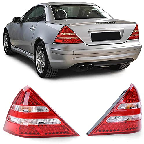 Klarglas LED Rückleuchten Rot Klar Paar für Mercedes SLK R170 96-04