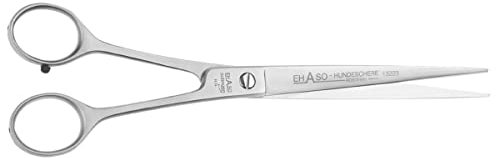 Hochwertige Gerade Hundeschere aus - Für langhaar & kurzhaar - 22 cm matt - Fellschere für Hunde & Katzen - Profischere für jede Art von Fell direkt von EHASO aus Solingen