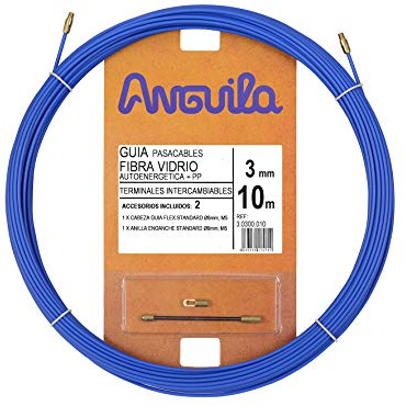 Anguila Guía Pasacables Fibra Vidrio Azul ⌀3mm 10m T.Intercamb Electricista