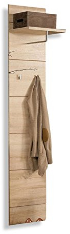 FORTE COMBINO Spezial Kleiderpaneel 40, modernes Wohnzimmerregal, Wandregal, Holzwerkstoff, Sonoma Eiche Holzdekor, 40 cm breit x 192 cm hoch x 31,2 cm tief