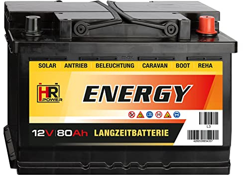 HR-ENERGY Solarbatterie 12V 80Ah