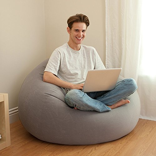 Intex 68579ep - Poltrona gonfiabile, grigio