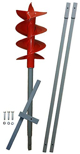 Bunnenandi - 200mm Erdbohrer 3m oder_andere_LÄNGEN als Brunnenbohrer, Handerdbohrer, Erdlochbohrer, Brunnenbohrgerät, Zaunbohrer, Hand, Benzin, UVM. einsetzbar !