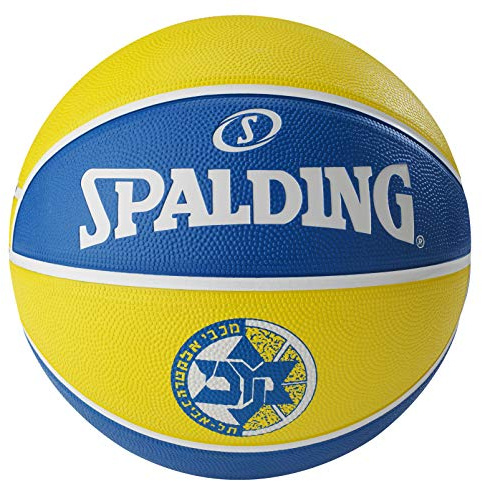Spalding Ball EL Team Maccabi Tel Aviv, Gelb/Blau, 7, 3001514013317