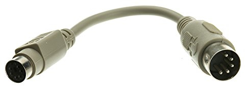 CableWholesale PS/2 to at Keyboard Adapter, MiniDin6 (PS/2) Female to Din5 (at) Male, 6 Inch Adaptador de Cable