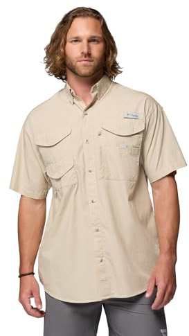 Columbia Bonehead - Camisa de Manga Corta para Hombre, Color fósil, Talla M
