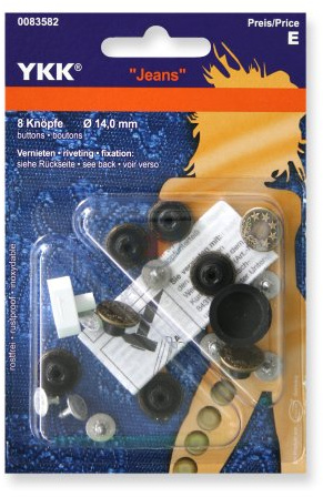YKK 83582 Jeansknöpfe Lorbeerkranz 14,0 mm altmessing, 8 Stück***BITTE PRODUKTBESCHREIBUNG BEACHTEN*** …