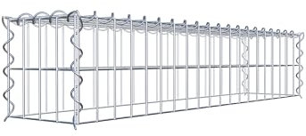 GABIONA Panier de Pierre Gabion carré, Largeur de Maille 5 x 10 cm, Profondeur 20 cm, Panier de Culture Type 3, Spirale Fermeture, galvanisé 100 x 20 x 20 cm