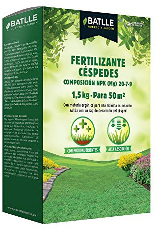 Semillas Batlle Fertilizante Césped - Caja 1,5 kg