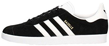 adidas Unisex Gazelle Running Shoes, Black Core Black White Gold Metallic, 10.5 UK