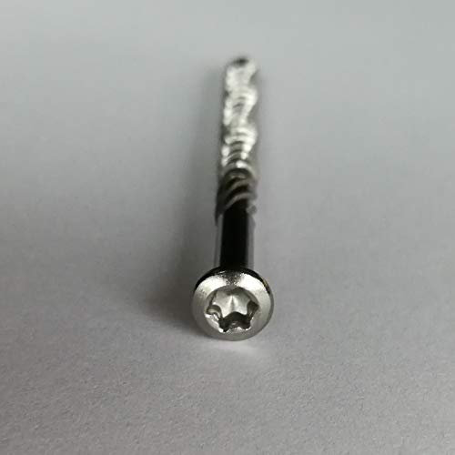 5 x 60 mm Edelstahl C1 Terrassenschrauben gehärtet Torx TX 25, Cutspitze 200-1000 Stück wählbar (200)