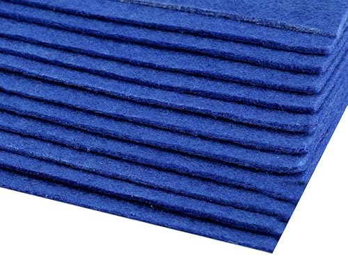 Schnoschi 12 Filzplatten Bastelfilz Filz blau 2-3 mm dick DIN A4 20x30 cm