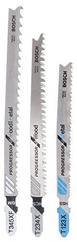 Bosch Professional Tillbehör 2 607 010 515 3 st. sticksågsblad set T 123 X; T 234 X; T 345 XF
