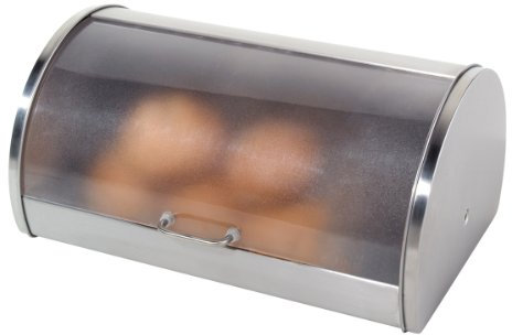 Oggi Stainless Steel Roll Top Bread Box