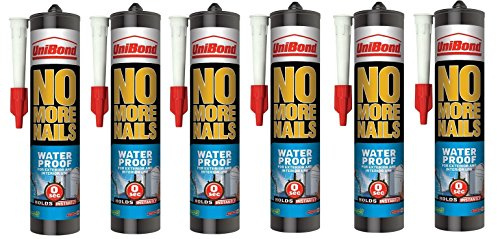 UniBond No More Nails Waterproof Cartridge - 300 ml(Pack of 6)