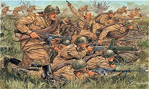Italeri 8001283060578 510006057 - 1:72 WW2 Russische Infanterie, Unlackiert