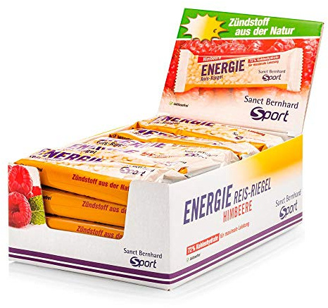 Sanct Bernhard Sport Energie Reis-Riegel Himbeere | 20er-Pack