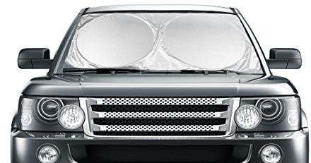 Car Windshield Sunshade Jumbo (63 x 35) for Car Truck SUV - UV Protector Shields Auto & Keeps Vehicle Cooler - Easy to Use Large Pop up Sun Shade