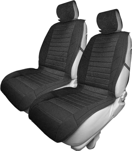 Emilio's Coprisedili anteriori per sedili anteriori – (set da 2) – Coprisedili universali per auto – lavabili e antistrappo – con 2 rivestimenti per il poggiatesta