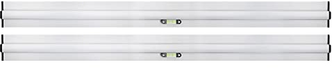 rabo TrockenschüTtungslehren-Grundschienensatz (Pack of 2), Extremely Stable Hollow Mehrkammer Profile, anodised, recessed Grip for Optimal Installation, That Creates Adjustable Length 300 CM