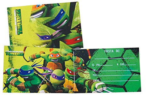 Set d'invitations les tortues Ninja