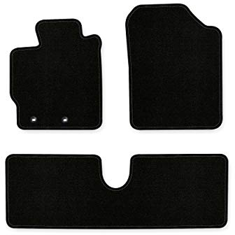 Autofußmatte Basic (OAS) schwarz für Toyota Yaris P13 / XP13 Baujahr ab 2011 | mit ovalen Befestigungen in der Fahrermatte