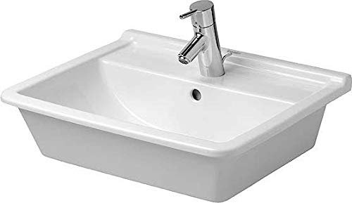 Duravit Einbauwaschtisch Starck 3 56cm, 1 Hahnloch, Farbe: Weiß