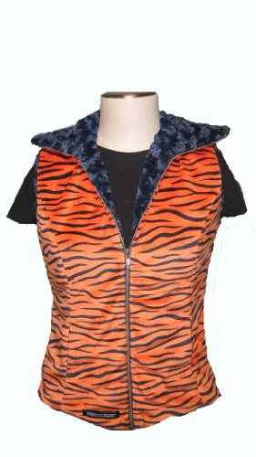 Spirit Tales Auburn Tiger Colored Minky Reversible Vest (Junior 5/6)