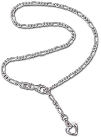 SilberDream 25cm Fußkette Damen nickelfrei Offenes Herz Echt Silber D1SDF021I