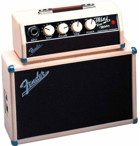 Fender Mini Tone Master Guitar Amp - 2 x 2 Speaker, 5 Watts, Black, Solid State, Battery Powered