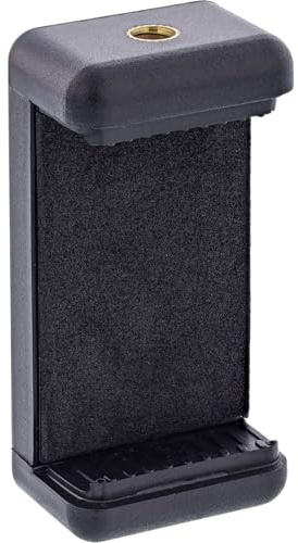 InLine 48090H - Pinza Universal para teléfono móvil, para Palo Selfie y trípode de Smartphone, Color Negro