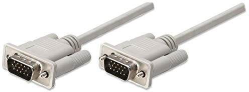 Manhattan 300735 VGA Monitor Cable, HD15M to HD15M, 1.8 m (6 ft.)