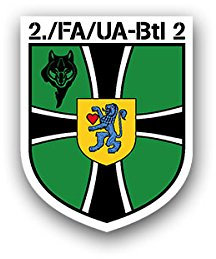 2 FA-UA Btl 2 Bückeburg Aufkleber Sticker Feldwebelanwärter 7x6cm#A3974