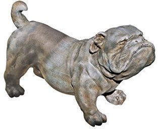 Design Toscano KY6070 Sculpture Brutus Le Bulldog Anglais, Pierre Gothique, 73.5 x 29 x 39.5 cm