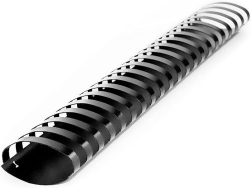 1-1/4-inch Black Plastic Comb Binding Spines Qty 100 32mm 19 Loop