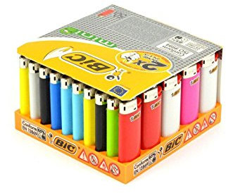 50 Mini Bic Feuerzeuge Stein Pastel