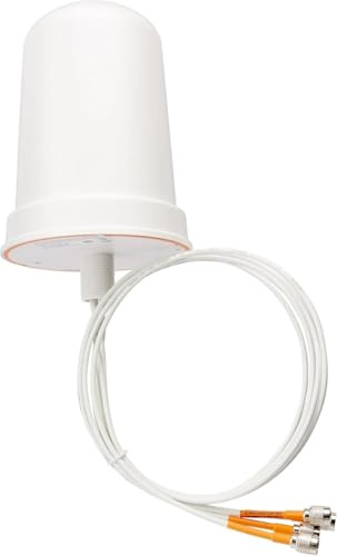 Cisco Antena Wi-Fi omnidireccional de Doble Banda Cisco Aironet, 4 dBi (2,4 GHz)/4 dBi (5 GHz), MIMO (4 Puertos), Montaje en Pared/mástil, garantía de Hardware Limitada de 1 año (AIR-ANT2544V4M-R=)