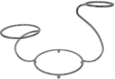 PME SWS584 Alzata a Forma di Cigno per Torte a 3 Piani, Acciaio, Argento, 60 x 31 x 46 cm
