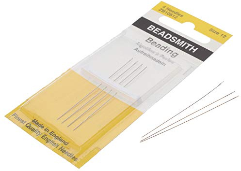 Beadsmith Needles Beading Size 12, 4 Needles/Pack by