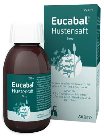 Eucabal-Hustensaft 250ml – Pflanzlicher Hustenlöser für die ganze Familie – Befreit die Atemwege und erleichtert das Abhusten – Natürlich und sanft