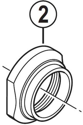 SHIMANO Hb-M640 Mutter, Silver/Black, One Size
