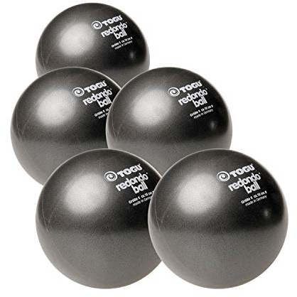 Togu palla da pilates set | da 3 | da 5 | da 10 pezzi | per il pilates, la ginnastica e il fitness, Anthrazit 18cm, 5 palle