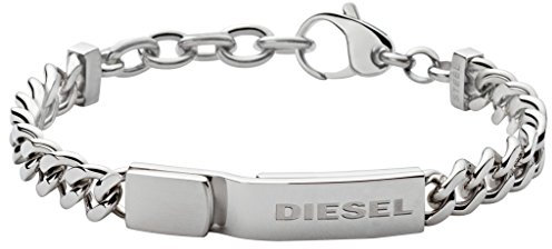 Diesel Armband Für Männer, 18 Cm - 19,5 Cm Silbernes Edelstahlarmband, DX0966040